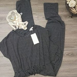 NWT Stevie‎ Hender black and white striped romper